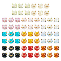 88шт 11 цвета прозрачные акриловые бусины MACR-TA0002-27