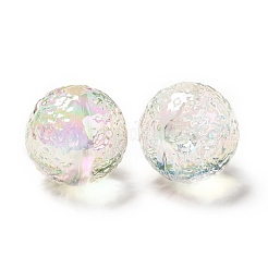 Текстурированные УФ-покрытие радужные переливающиеся акриловые бусины OACR-C007-10