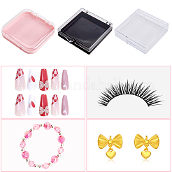 9 шт. 3-цветная пластиковая коробка для хранения накладных ногтей&nbsp;CON-SP0001-16