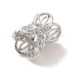 Латунные микропаве прозрачные кубики из циркония&nbsp;LS-KK-K371-23P