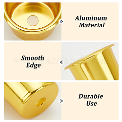 アルミキャンドルカップ  コラム  ゴールドカラー  27x19mm  穴：5mm  内径：21mm&nbsp;FIND-WH0110-988