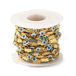 Цепочка из бисера ручной работы с эмалью от сглаза CHC-M024-06G