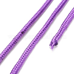 ナイロン編みコード  結束ロープ  ラウンド  DIYクラフト用  青紫色  4mm&nbsp;FB-CBADB10-01D