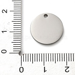 304ステンレスペンダント  エナメル  足跡のチャームが付いたフラットラウンド  暗赤色  15x1.5mm  穴：1.6mm&nbsp;STAS-H438-07P-02