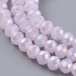 Chapelets de perles en verre électroplaqué&nbsp;EGLA-A034-P3mm-B12