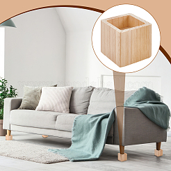 Quadratische Möbelbeine aus Holz&nbsp;AJEW-WH0661-19A
