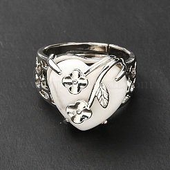 Регулируемые кольца из натурального говлита&nbsp;RJEW-P043-03P-10