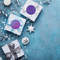 Латунная восковая печать штамп с ручкой AJEW-WH0184-0757