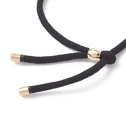 Изготовление браслета-слайдера из круглого нейлонового витого шнура диаметром 3 мм&nbsp;AJEW-JB01467-02