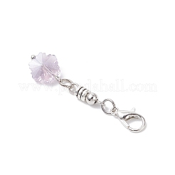 4 шт. подвесные украшения в виде снежинок из стекла HJEW-JM04307