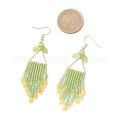 3 пара сережек-листиков из нержавеющей стали 304 EJEW-MZ00513