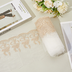 10 ярд полиэстеровой цветочной вышивки кружевной отделки OCOR-GF0004-88