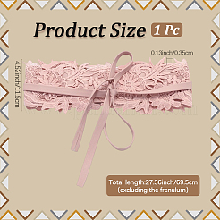 Искусственная кожа цветочные кружева широкие цепные ремни AJEW-WH20077-032C