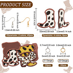 DIY-Set zum Herstellen von baumelnden Stiefelohrringen&nbsp;DIY-OC0009-74