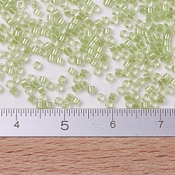 MIYUKIデリカビーズ  シリンダー  日本製シードビーズ  11/0  （db0903)スパークリングセロリ裏地クリスタル  1.3x1.6mm  穴：0.8mm  約20000個/袋  100 G /袋&nbsp;SEED-J020-DB0903