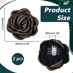 2 шт. полиэстеровые пряжки для обуви&nbsp;AJEW-ME0001-45A