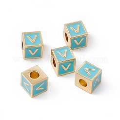 Rack de abalorios de esmalte de latón chapado&nbsp;KK-B060-04G-06V