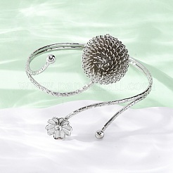 Bracelets manchettes en alliage à coussinets pour filles et femmes&nbsp;AJEW-A063-01B-P