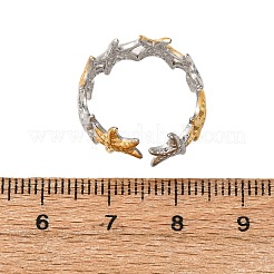 Двухцветные манжетные кольца из нержавеющей стали 304 RJEW-S635-01GP-P