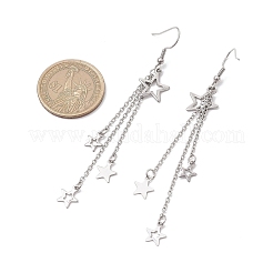 Orecchini pendenti con nappe in acciaio inossidabile 304 per donna&nbsp;EJEW-JE06399-01