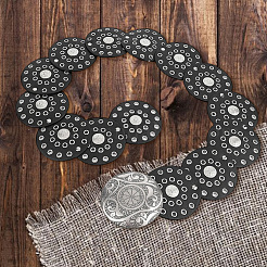 Винтажные полые корсетные ремни из искусственной кожи с дисковыми застежками из сплава&nbsp;AJEW-WH20070-089C