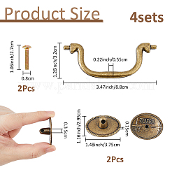Дверные ручки шкафа из сплава PALLOY-WH0816-034AG