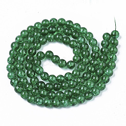 Выпечки окрашены прозрачным потрескивание Стекловолокна круглый шарик X-DGLA-Q018-8mm-48