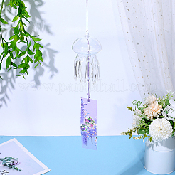 1 carillon éolien décoratif en verre borosilicate de haute qualité&nbsp;AJEW-PH0010-10B