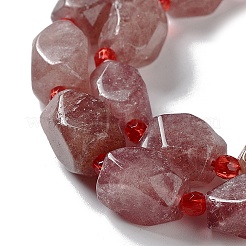 Fragola naturale perle di quarzo fili&nbsp;G-C182-14-01