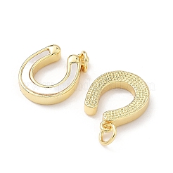 Подвески из латуни с натуральными белыми ракушками KK-B141-09G