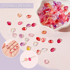 140шт 7 цвета прозрачные стеклянные подвески&nbsp;GLAA-GA0001-66