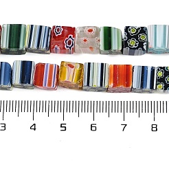 Ручной работы стеклянная бусина тысячецветник нитей LAMP-H057-03K