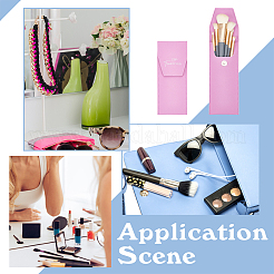 Сумка для кистей для макияжа из искусственной кожи AJEW-WH0258-669B