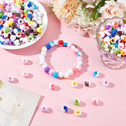 600шт 12 цвета непрозрачных бусин из смолы RESI-GO0001-08