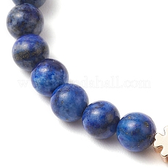 Браслеты из круглых бусин из ракушечного жемчуга и окрашенного натурального лазурита и сердолика для женщин&nbsp;BJEW-JB11937-03