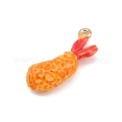 Anhänger aus Emaille mit frittierten Garnelen&nbsp;LS-ENAM-P264-01E-G