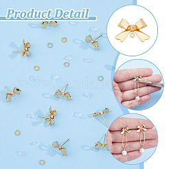 Фурнитура для сережек-гвоздиков из латуни и открытые соединительные кольца&nbsp;KK-HS0001-79