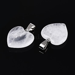 Сердца натуральный кристалл подвески&nbsp;LS-G-Q438-15