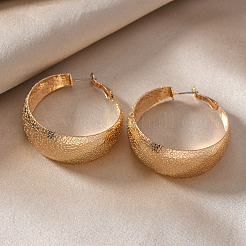 Серьги-кольца с текстурой из железа EF7295