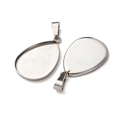 Оправы для подвесок из нержавеющей стали 304 в виде кабошонов STAS-D379-01B-P