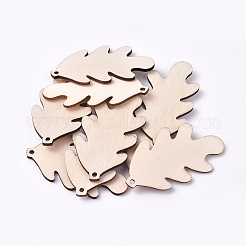Gros pendentifs en bois non teint&nbsp;WOOD-TAC0003-41