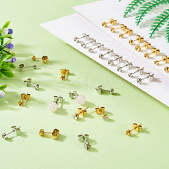 32 шт. 8 стиля фурнитуры для сережек-гвоздиков из нержавеющей стали 304 STAS-TA0002-97