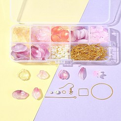 Стеклянные серьги в виде листьев и цветов своими руками&nbsp;DIY-FS0007-06