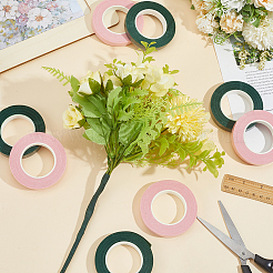 8 рулон двухцветной бумажной флористической ленты для обмотки стебля букета&nbsp;AJEW-CN0005-47