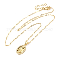 Collana con pendenti in ottone con micro pavè di zirconi&nbsp;NJEW-I125-01D