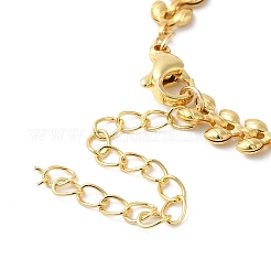 Bracelets de chaîne d'épi en laiton pour les femmes&nbsp;BJEW-G672-02G