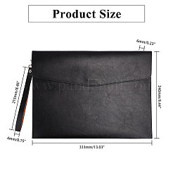 Карманы для хранения канцелярских принадлежностей из искусственной кожи a4 AJEW-WH0083-55B