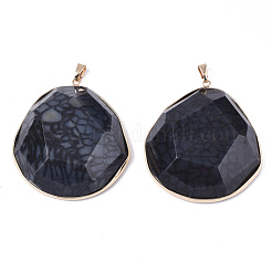 Естественно треск агат большие кулоны&nbsp;G-R469-05A