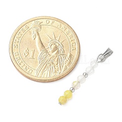 Подвески из граненого круглого натурального кварцевого кристалла&nbsp;PALLOY-JF03529-04