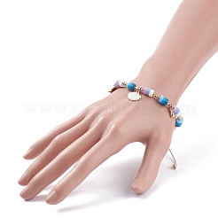 Braccialetto di perline intrecciate heishi surfer in argilla polimerica&nbsp;BJEW-TA00080-03